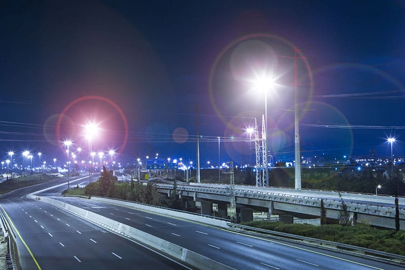 POV At Night Seeing Halos Around Lights